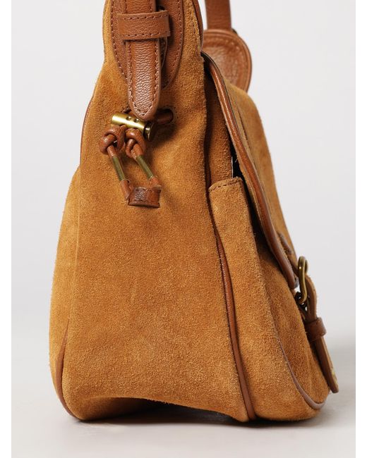 Jérôme Dreyfuss Brown Gilda Small Suede Calfskin Shoulder Bag