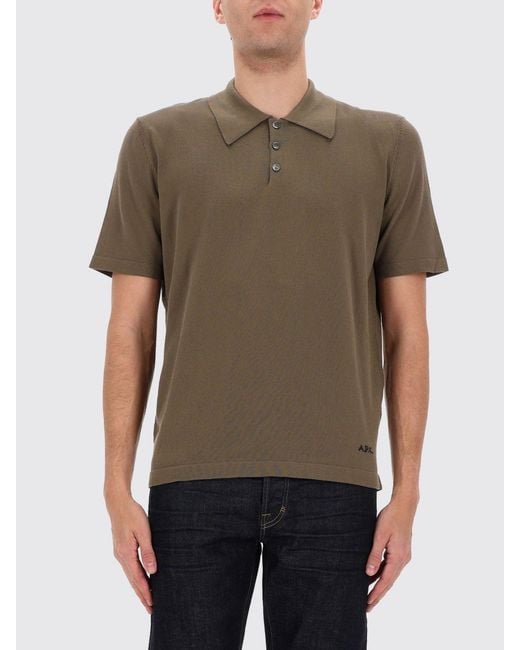 Polo Basic di A.P.C. in Green da Uomo