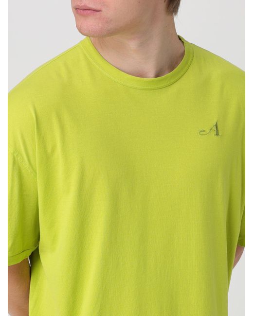 T-shirt in cotone con ricamo di C P Company in Yellow da Uomo