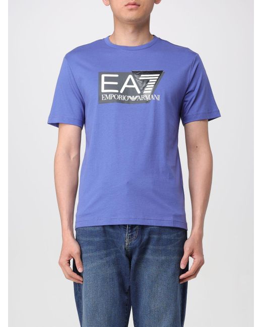 EA7 Blue T-shirt for men