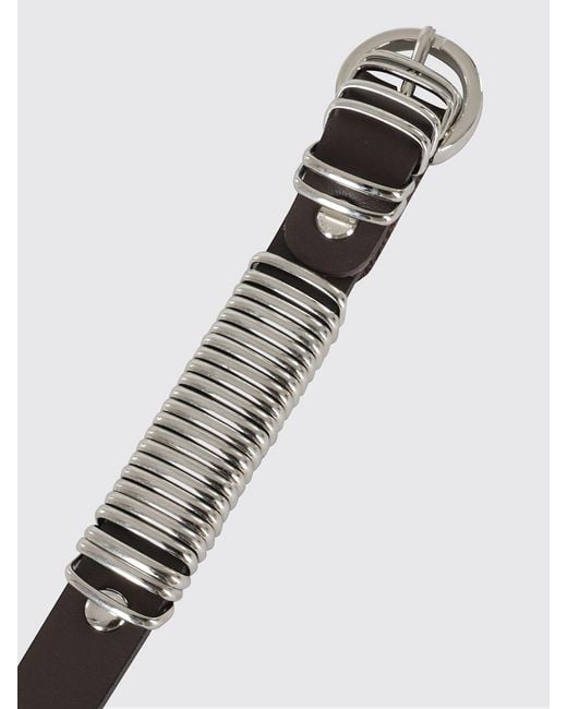 FEDERICA TOSI White Adjustable Smooth Leather Belt With Buckle