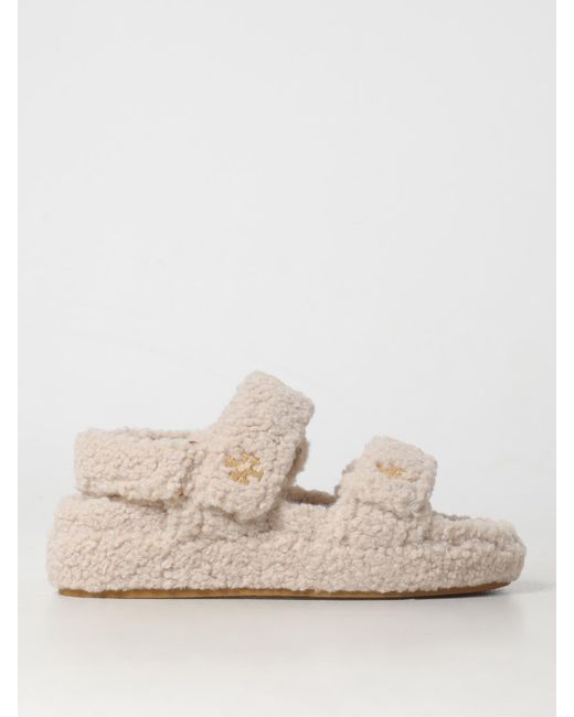 Tory Burch Natural Flat Sandals