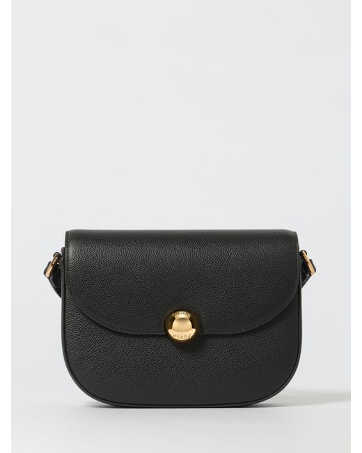 Furla Black Moonlight Small Grained Leather Bag