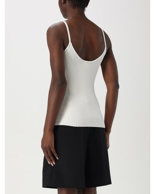 Courreges White CourrÈ Ges Stretch Cotton Tank Top