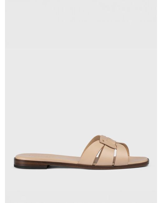 Doucal's White Leather Mules