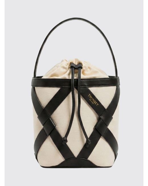 Twinset Multicolor Canvas Bucket Bag