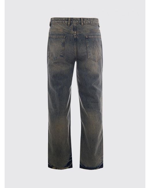 Represent Gray Denim Straight Jeans for men