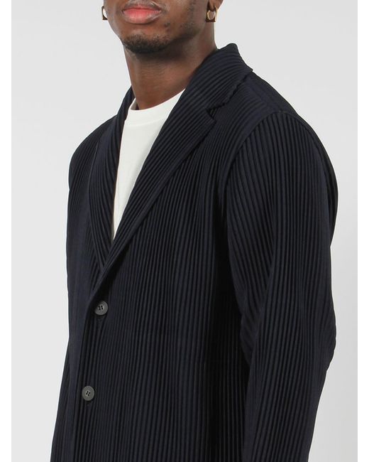 Americana Hombre Homme Plissé Issey Miyake de hombre de color Blue