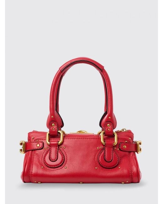 Chloé Red Chlo&Eacute Paddington Ledertasche