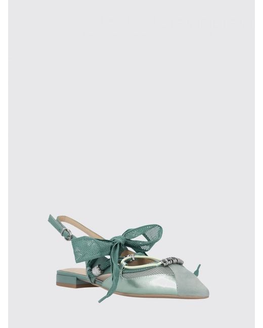 Pinko Green Gianira 30 Slingback Ballerinas
