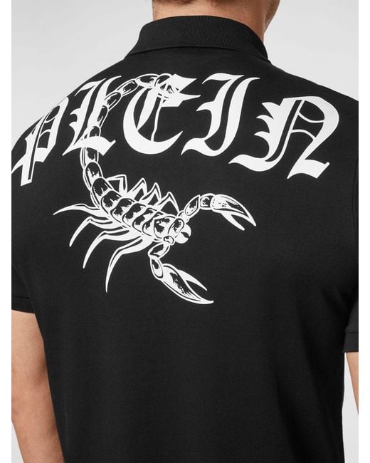 Philipp Plein Black Polo Shirt for men