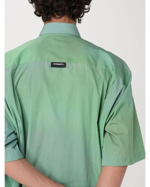 Camisa Vetements de hombre de color Green