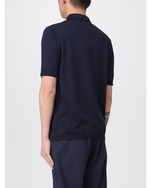 Kangra Blue Knit Polo Shirt for men