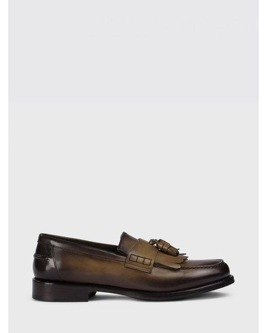 Doucal's White Smoked Leather Loafers With Fringes And Tassels for men