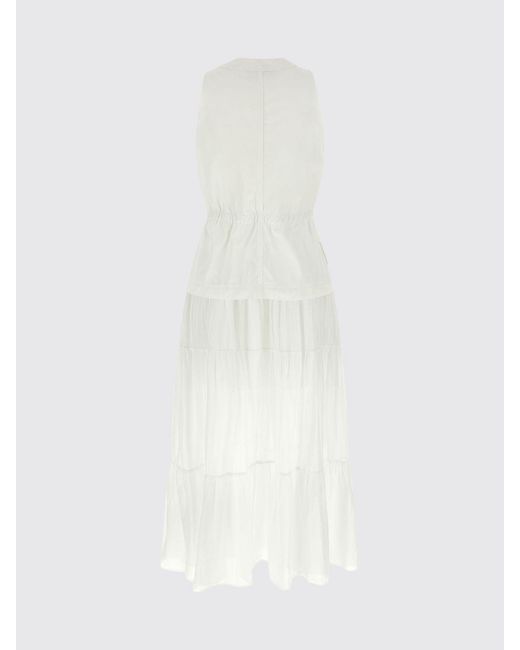 Pinko White Cotton Long Dress