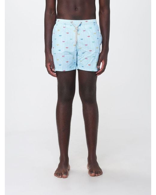Mc2 Saint Barth Blue Bandana Print Swimsuit for men