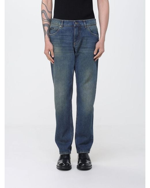 Dolce & Gabbana Blue Dolce &Amp Gabbana Cotton Denim Slim Fit Jeans By for men