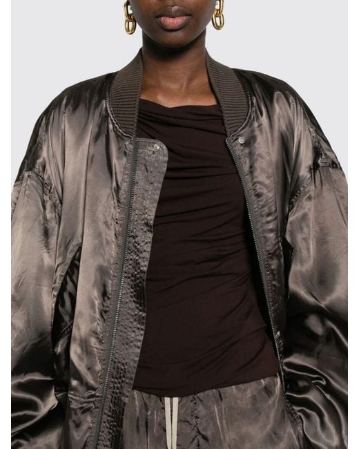 Rick Owens Brown Technical Fabric Bomber Jacket