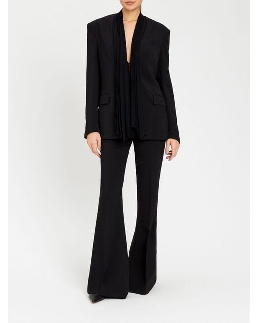 Twinset Black Crêpe Single-Breasted Blazer