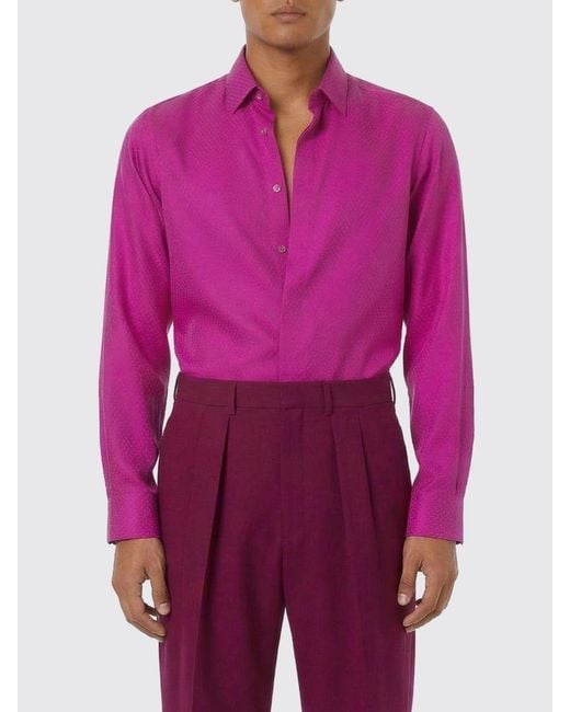 Tom Ford Purple Silk Shirt for men