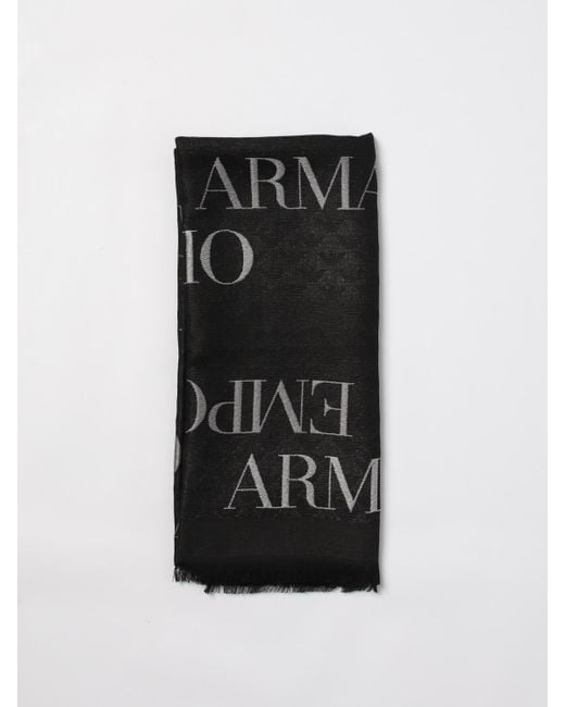Emporio Armani Black Winter Scarves