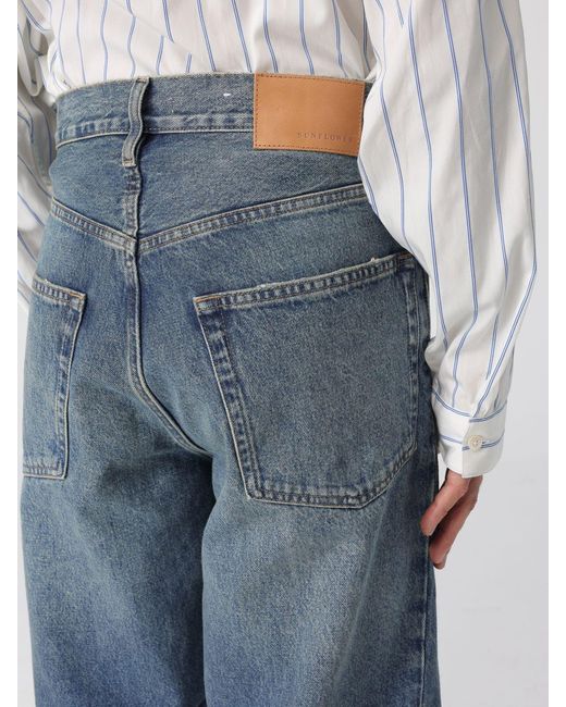 sunflower Blue Wide-Leg Denim Jeans for men