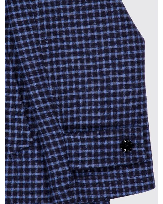 Marni Blue Gingham Check Wool Shirt Jacket for men