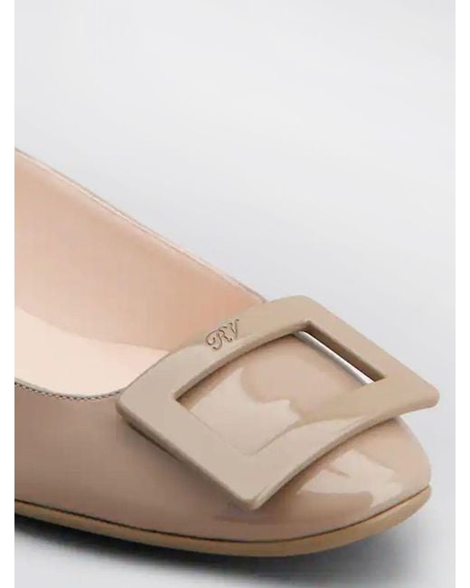 Roger Vivier Pink U Look Patent Leather Ballerinas