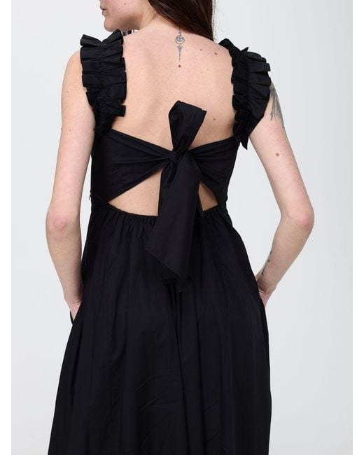 Liu Jo Black Cotton Midi Dress