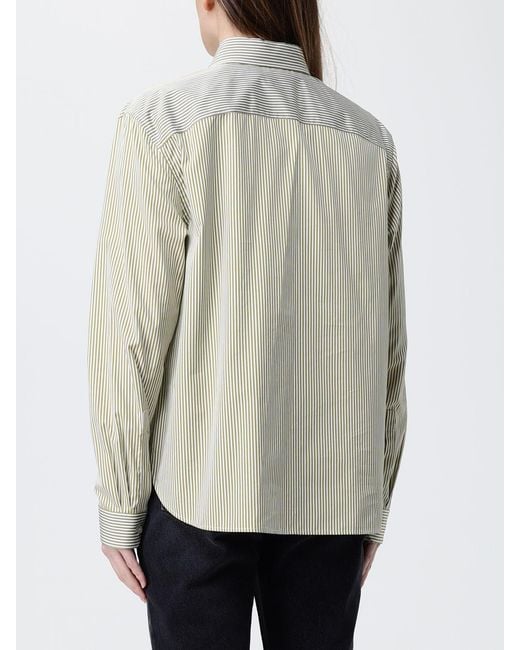 Saint Laurent Natural Striped Cotton Shirt