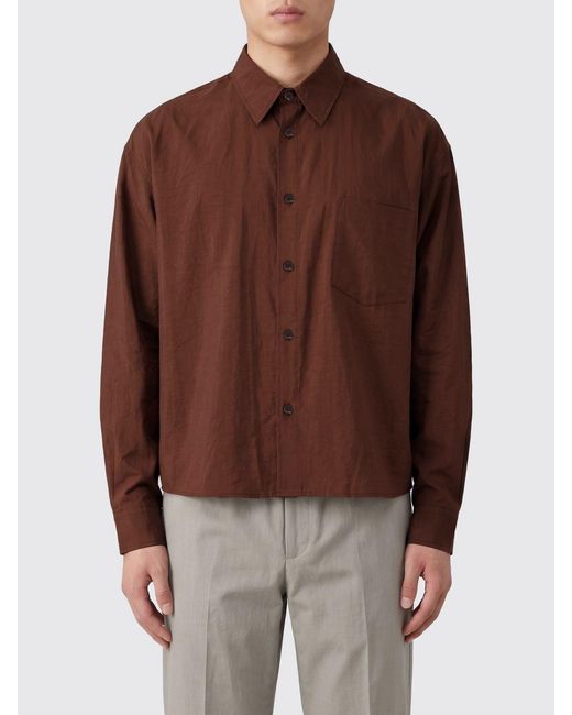 Hevò Brown Long-Sleeved Shirt for men