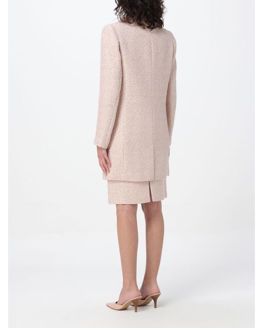 Cappotto in tweed di misto lana di Twin Set in Pink