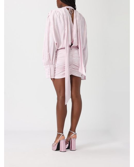 Minivestido De Crepé ROTATE BIRGER CHRISTENSEN de color Pink