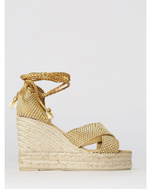 Castaner Natural Becca Canvas Wedge Sandal