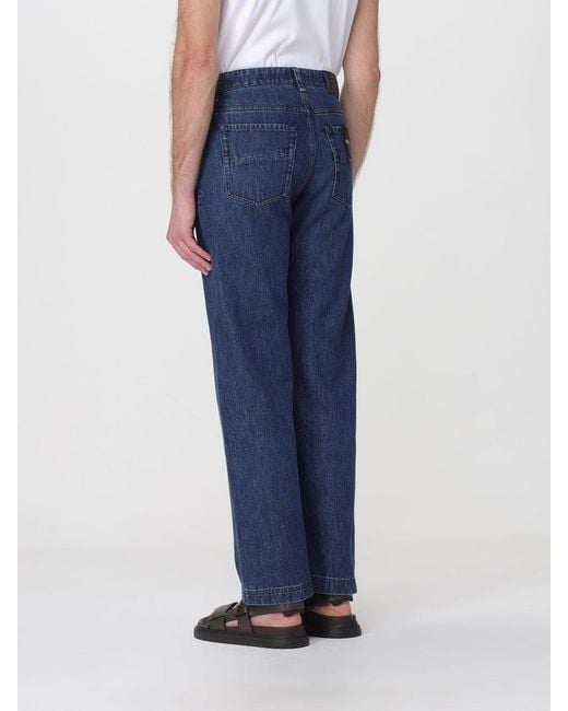 Fendi Blue Straight Denim Jeans for men