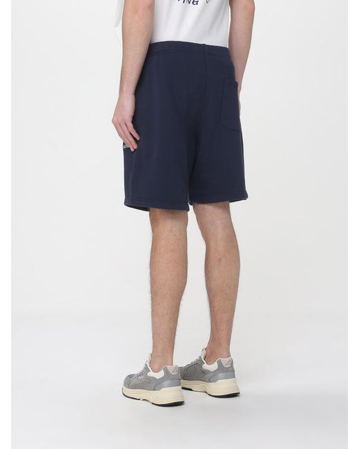 Autry Blue Cotton Jogging Shorts for men