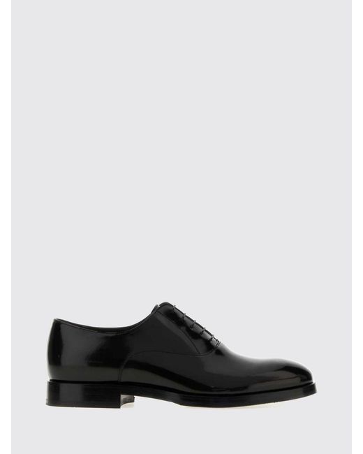 Brunello Cucinelli White Elegant Patent Leather Oxford Shoes for men