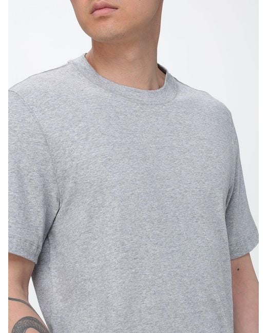 Brunello Cucinelli Gray Basic Linen Blend T-Shirt for men