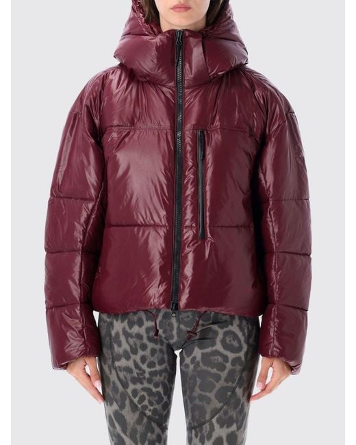 Adidas By Stella McCartney Red Short Hooded Puffer Jacket
