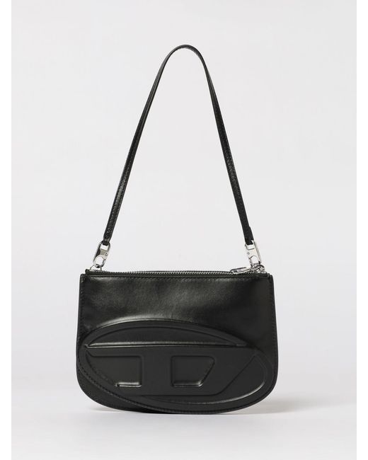 DIESEL Black 1Dr Twin Oval D Shoulder Bag