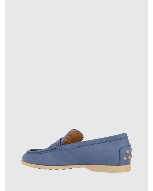 Tod's Blue Nubuck Loafers