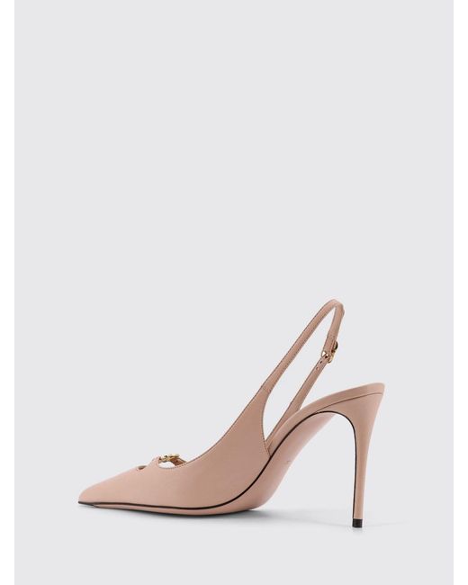 Dolce & Gabbana Pink Dolce &Amp Gabbana Leather Slingback Pumps