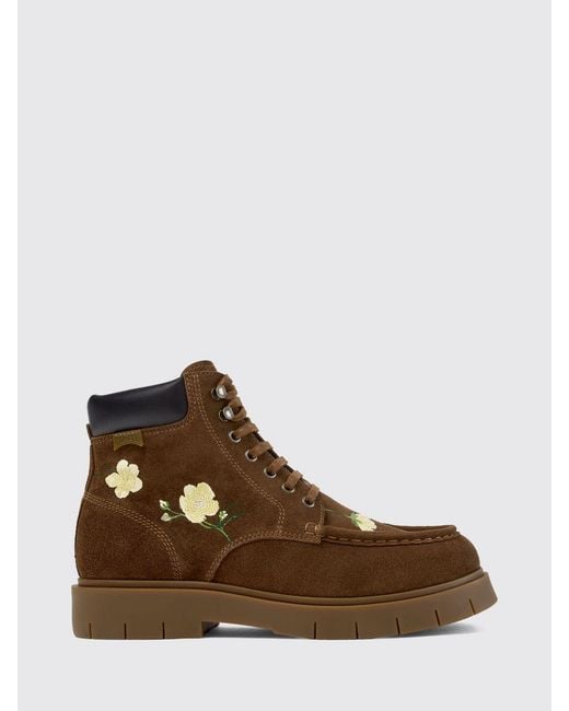 Camper Brown Flat Ankle Boot