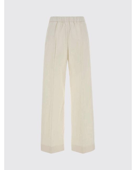 Jil Sander White Cotton Palazzo Trousers