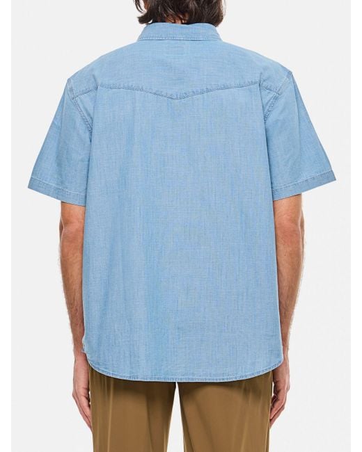 Levi's Blue Short Sleeves Relaxed Fit Western for men