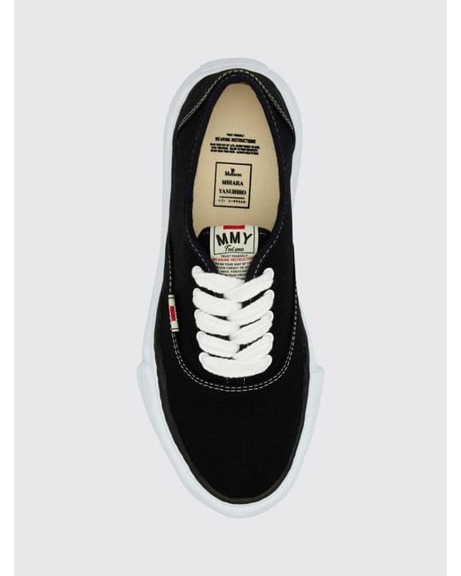 Maison Mihara Yasuhiro White Baker Og Low Top Canvas Trainers With Round Toe for men