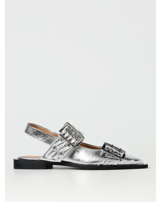 Ganni White Ballet Pumps