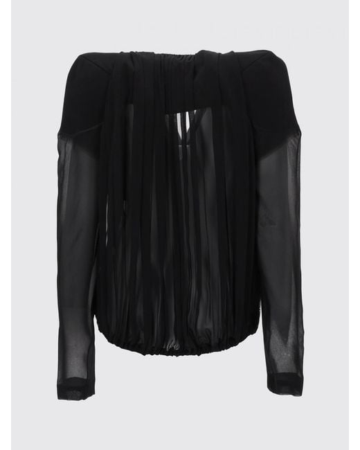 Rick Owens Black Silk Blouse