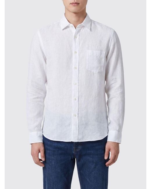 Camicia Casual Basic di 120% Lino in White da Uomo