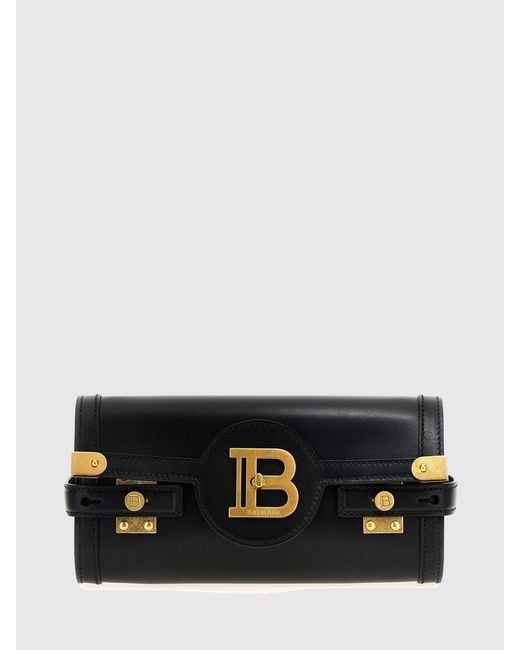 Balmain Black B-Buzz 23 Leather Crossbody Bag